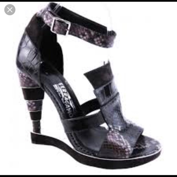 Ferragamo Lexus Python Platform Size 7 New - Picture 6 of 8